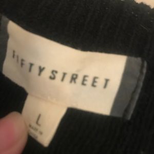 Black cross sweater, large